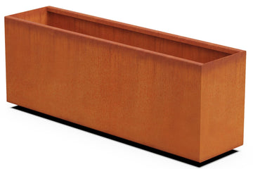 Large Rectangular Planters for Outdoor Plants | 48x12x18 Corten Steel Planter - Extra Large Outdoor Planter Box s