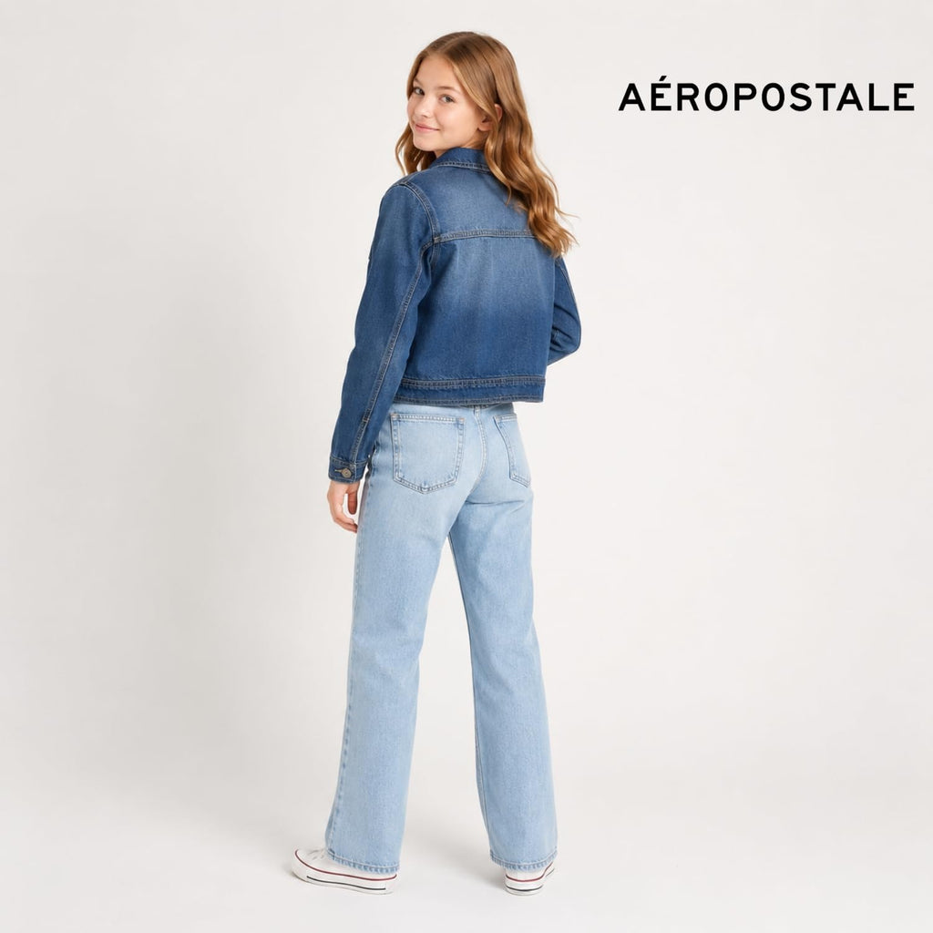 Girls Denim Jacket, Classic Jean Jacket, 100% Cotton