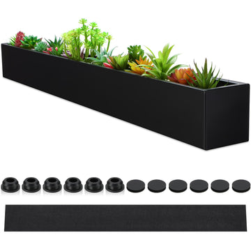 32 x 3.5 x 3.5 Inch 1 Pcs Long Rectangular Planter Box, Black