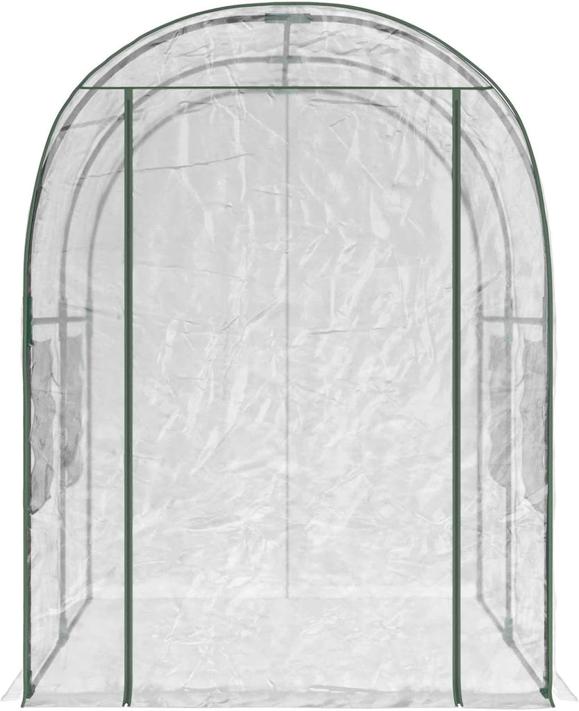 Portable Greenhouse for Outdoor Garden, PVC Plant Growing Cover with Powder-Coated Steel Frame, 62.99 x 78.74 x 75.79