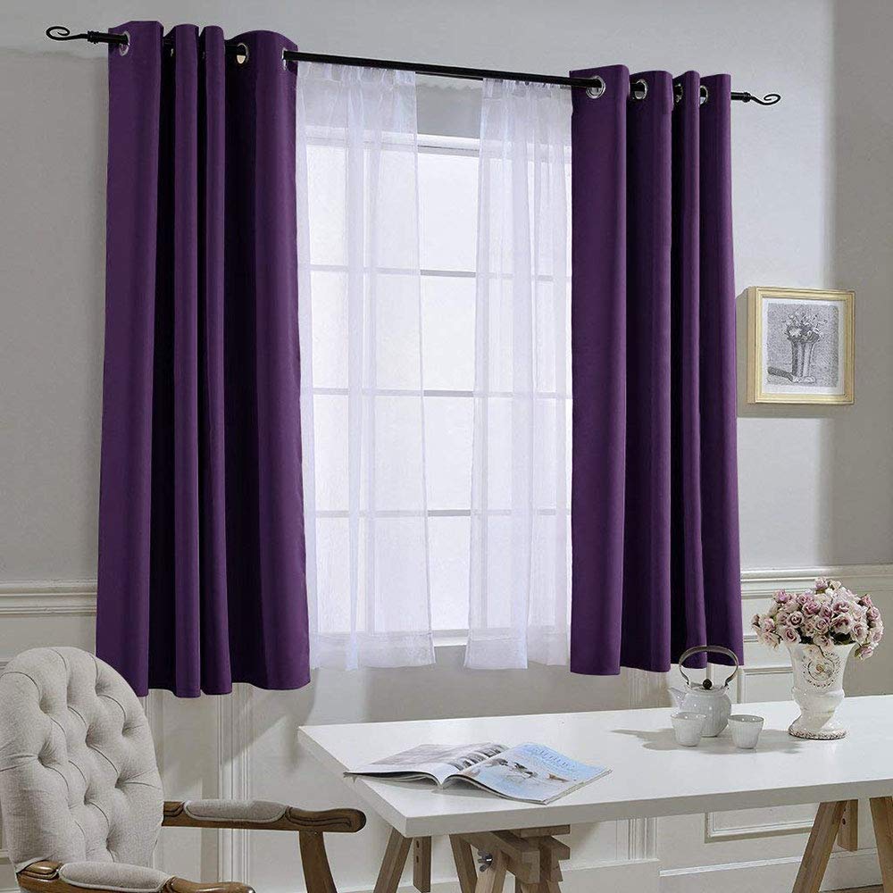 Blackout Curtains - Functional Blackout Drapes/Panels, Thermal Insulated, Privacy Assured (Set of 2, 52 x 54 inches