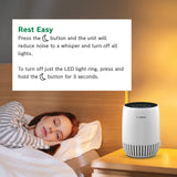 Air Purifier for Home, Small Spaces (Covers, 500-sq ft), 2-in-1 Filter for Pollen, Smoke, Dust, Dand