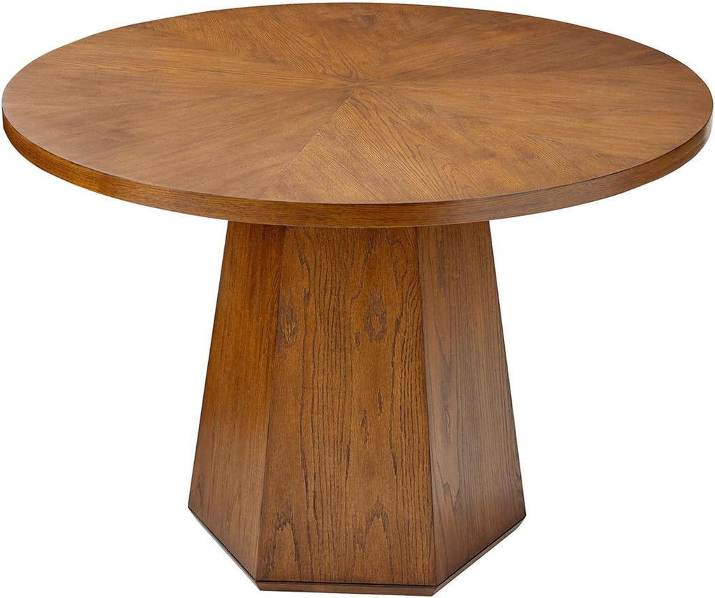 Mid-Century Modern Dining Table, Round Solid Wood Kitchen & Dining Room Tables, Acorn