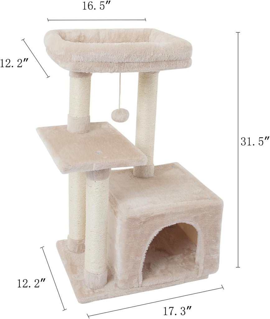 Cute Cat Tree Kitten Cat Tower Condo Cat Furniture Sisal Scratching Posts B
