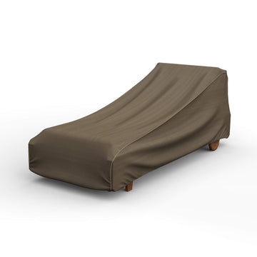 P2W02BTNW3 StormBlockTM Hillside Patio Chaise Lounge Cover Premium, Outdoor, Waterproof, Extra Large, Black and Tan