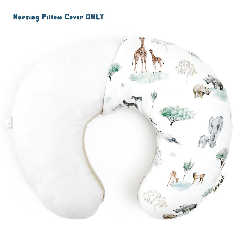Nursing Pillow Cover Stretchy Minky Removable Nursing Covers for Breastfeeding Pillows, Ultra Soft Comfortable