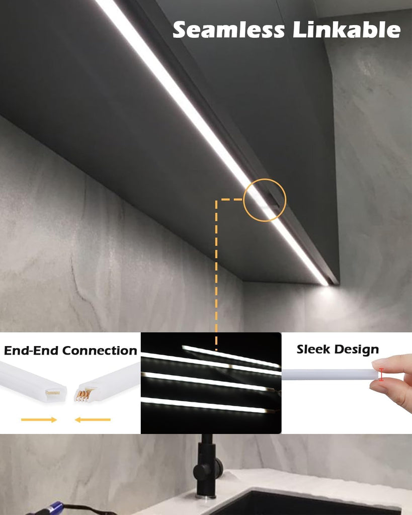 Linkable Under Cabinet Lighting, 12" LED Shelf Light Bars