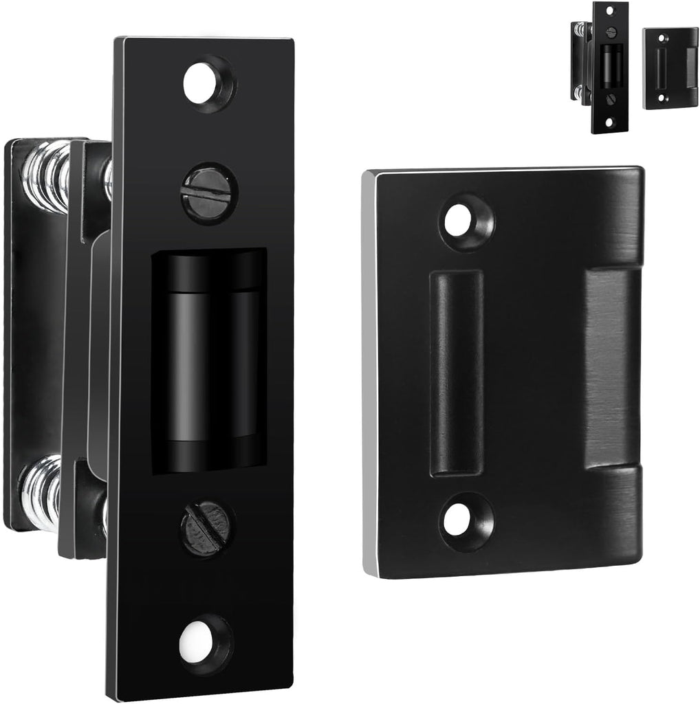 2 Pack Commercial Heavy Duty Door Roller Catch, Drive in Ball Catch with Strike Plate Solid Zinc Adjustable Silent Door