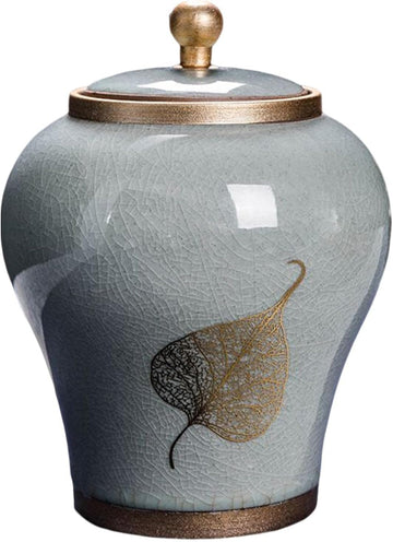Ceramic Ginger Jar Porcelain Flower Pot Storage Canister Decorative Bud Vase Home Accessory Suitable for Living Space