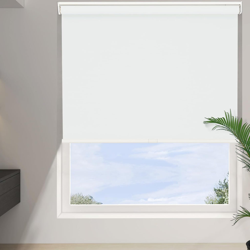 Blackout Roller Shades Cordless for Windows,100% Room Darkening Window Blinds,Thermal Insulated UV Protection,Easy