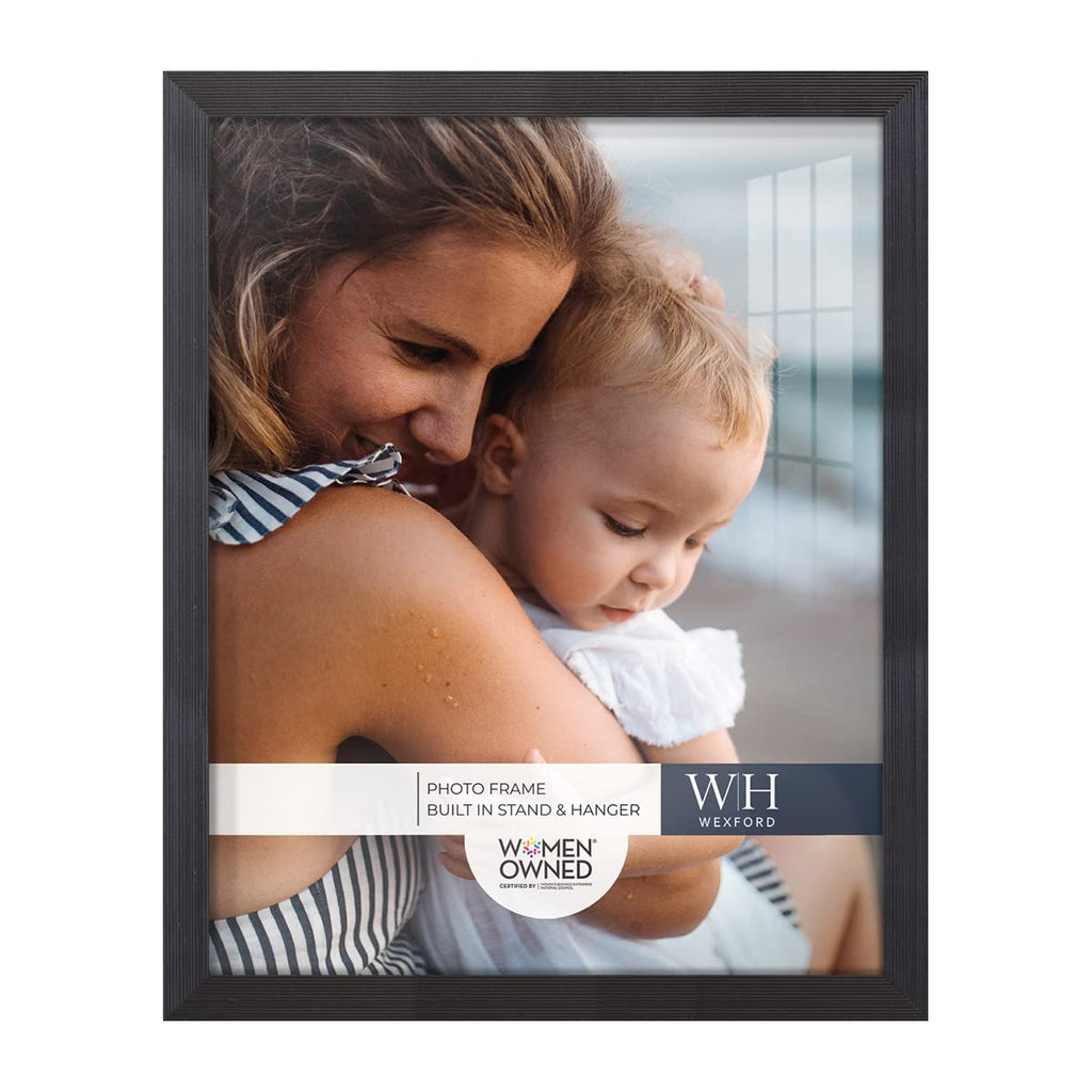 11x14 inch Picture Frame Modern Style Wood Pattern and High Definition Glass Ready for Wall and Tabletop Photo