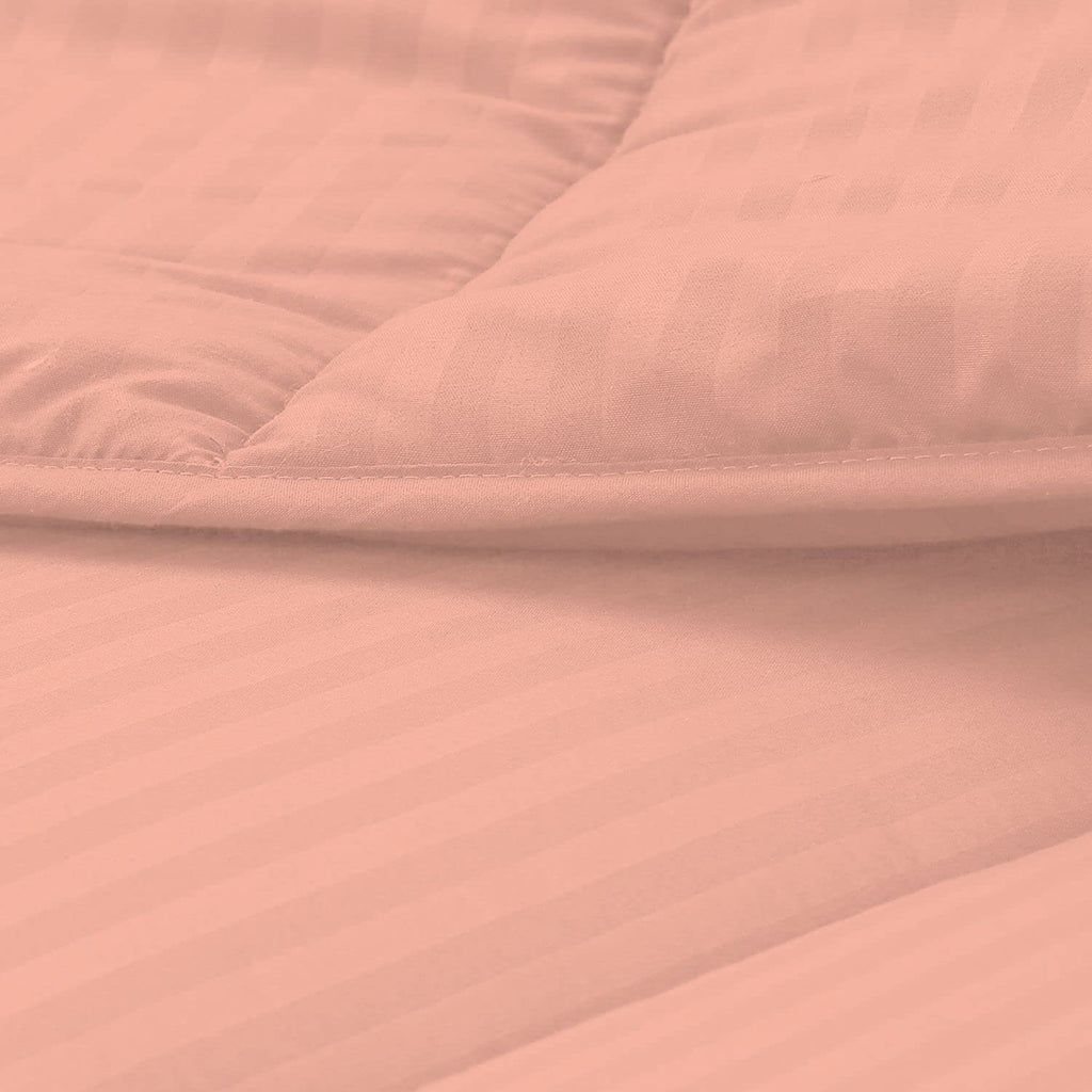 Luxurious 1000 Thread Count 5 Piece Comforter Set, 100% Egyptian Cotton Cover, Damask Stripe, 500 GSM Filling