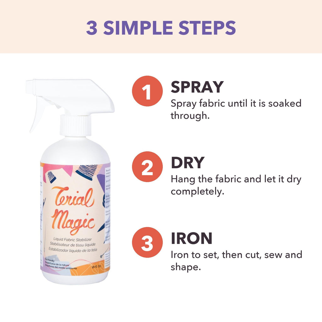 Magic Fabric Stabilizer Spray, 16 oz Spray Bottle