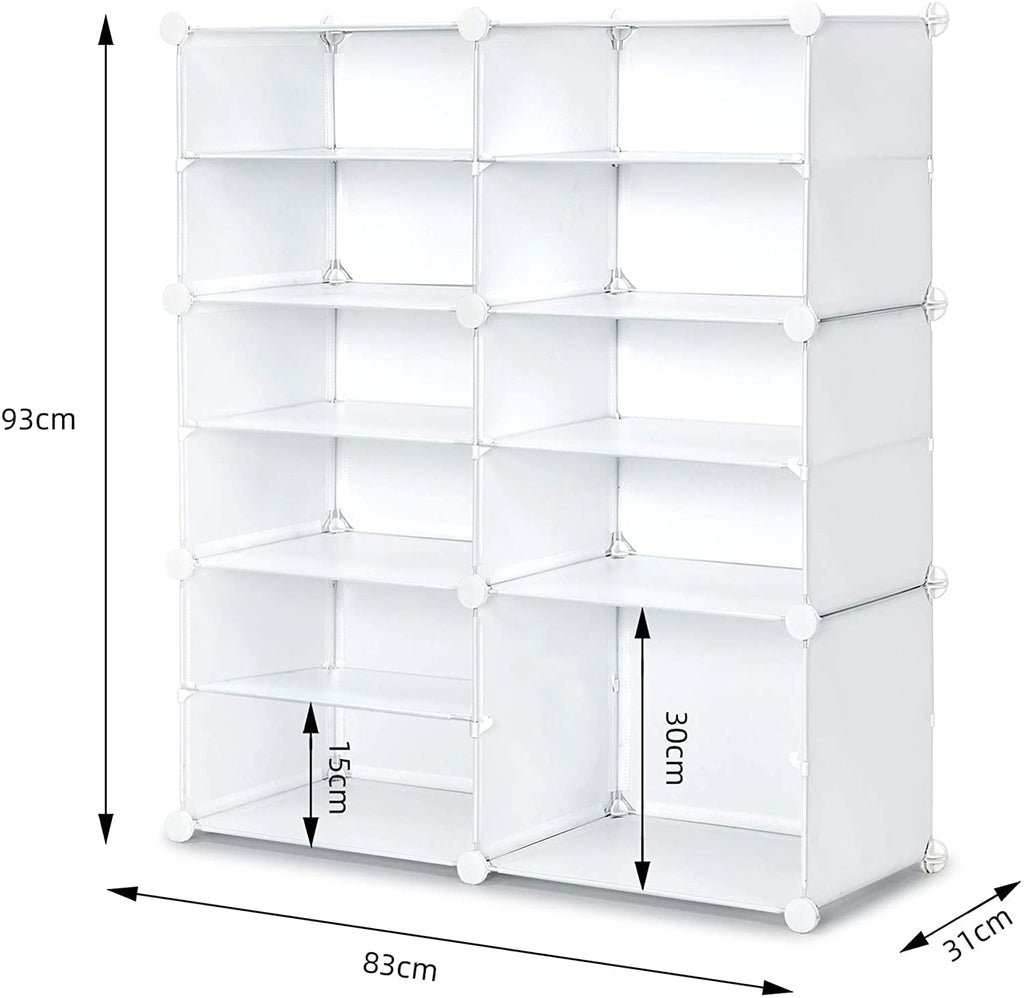 Shoe Storage Cabinet, Shoes Rack, Shoe Storage Ideas, Plastic foldable Shoe Storage Unit with 6 Tier, Modular Shoe
