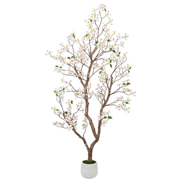 6FT Dogwood Tree Artificial with Planter, Faux Trees Indoor Decor