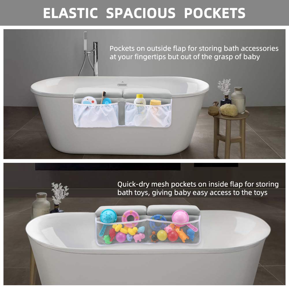 Bath Kneeler and Elbow Rest Pad Set for Baby Bathtub, Thick Non-Slip Bathing Kneeling Mat Cushion Quick Drying