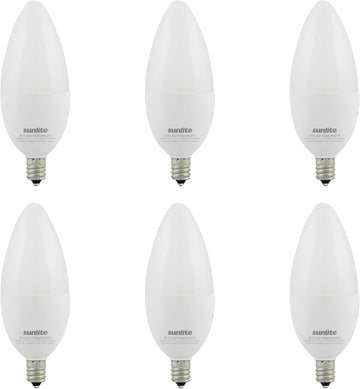 LED B11 Decorative Chandelier Light Bulb, 7 Watts (60W=), 500 Lumens, 120 Volts, Dimmable, E12 Base, 90 CRI, ETL