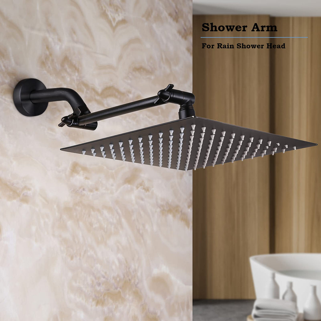 Shower Extension Adjustable Height and Angle Shower Head Extension Arm for Rain Shower Head, Shower Arm Extender