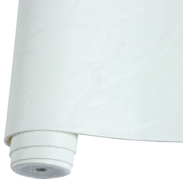 Smooth Solid Color White Faux Leather Roll 12"X53"(30cmX135cm), Material for Making Crafting, Making