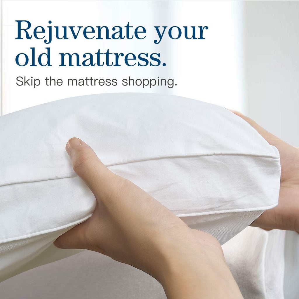 King Mattress Topper, Cotton Extra Thick Pillow Top Mattress Pad | 100% Cotton Top Bed Topper Protector, Cooling