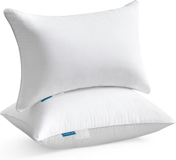 12x20 Lumbar Throw Pillow Inserts 2 Pack, 100% Cotton Breathable Cover Plump Rectangle Square Cushion Inserts White - Set of 2