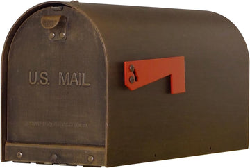 Titan Steel Curbside Mailbox - Copper Steel Mailbox for Post Mount