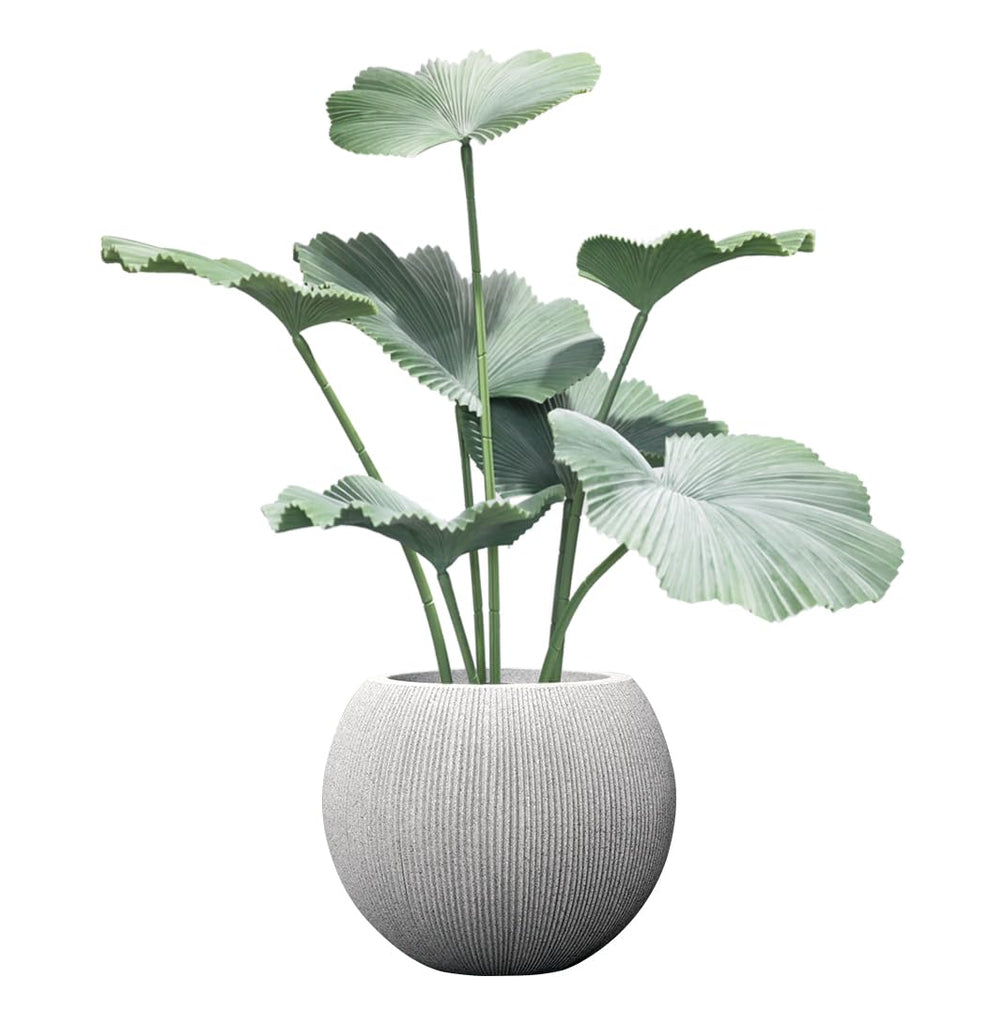 11.8" H x 14.5" Dia Large Round Plastic Planter Pot with Drainage & Plug
