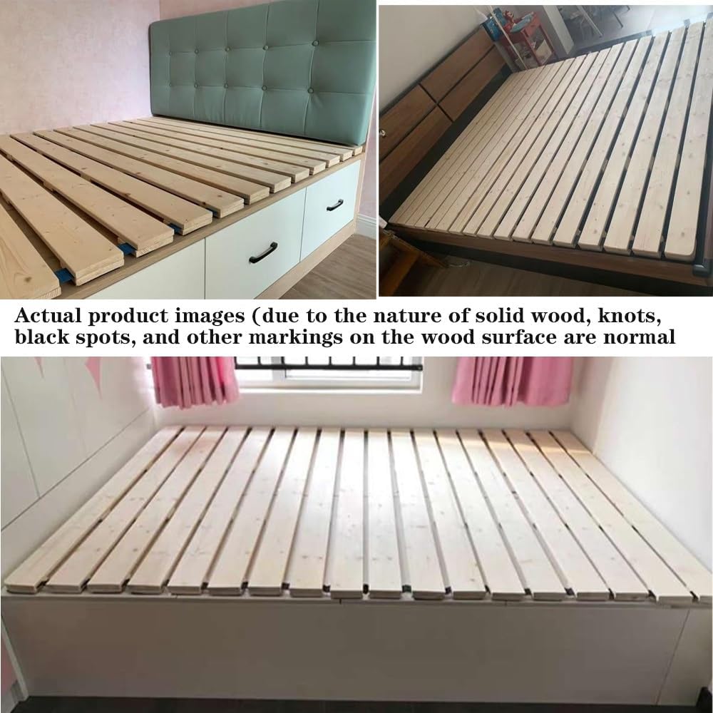 Solid Wood Bed Plate Bed Frame, Roll-Type Slatted, Floor Sleeping Frame, Foldable Futon Frame, Floor Futon Mattress