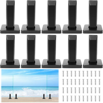 10 Pack Marine Grade SS2205 Glass Railing Spigots Frameless Clamp
