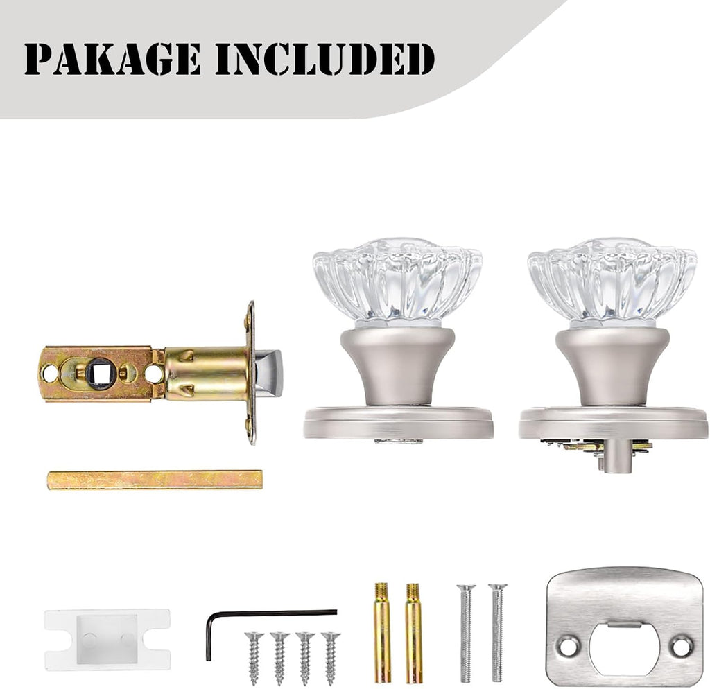 Glass Door Knobs Interior, Passage Crystal Door Knobs