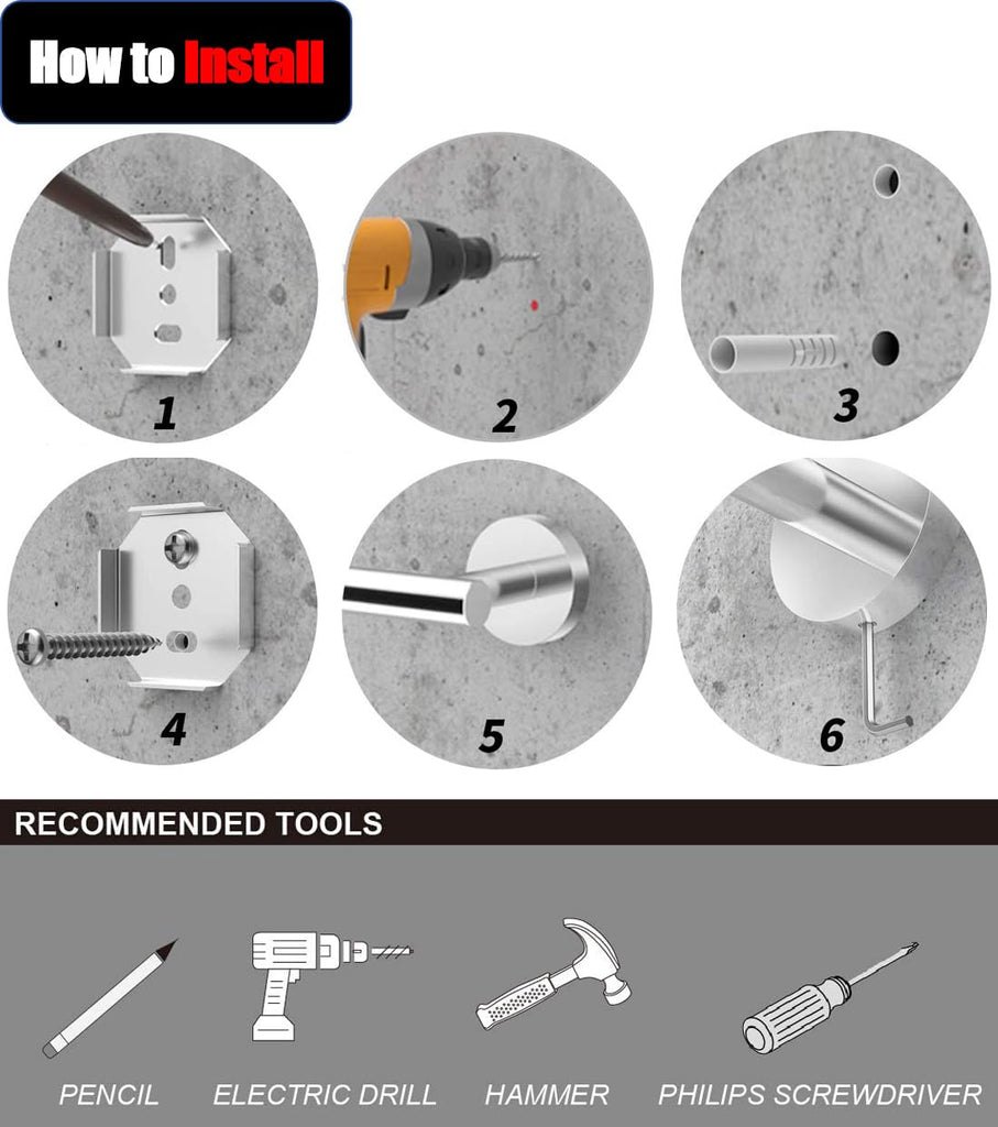 Bathroom Hardware Set 4 Piece Brushed Nickel Bathroom Accessories Set Towel Bar Set Includes Towel Bar 16