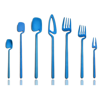 Hanging Cup Silverware Set, Satin Finish 28-Piece 304 Stainless Steel Flatware set, Tableware Cutlery Set Service for