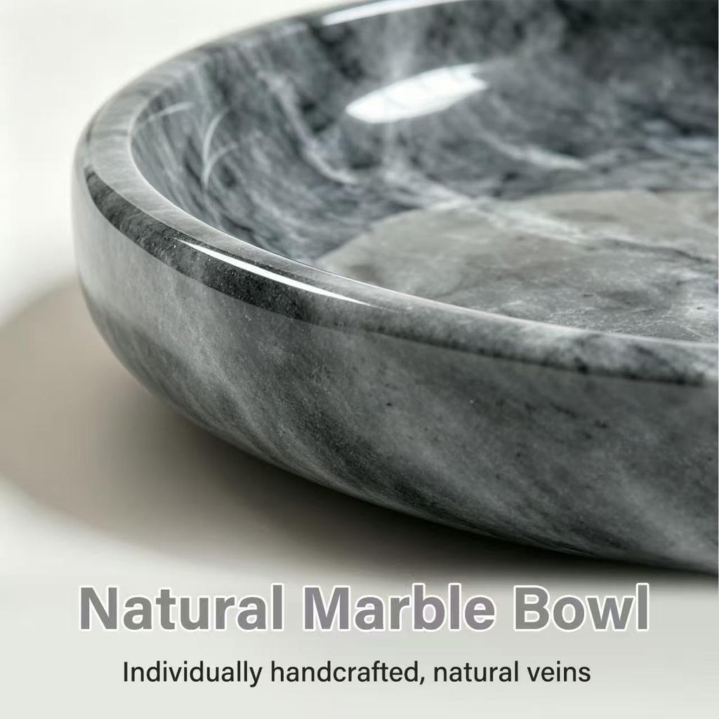 Natural Marble Bowl & Decorative Bowl,7.8" Multi-Purpose Decor Storage Dish | Modern Home Decor Key Bowl , Fruit