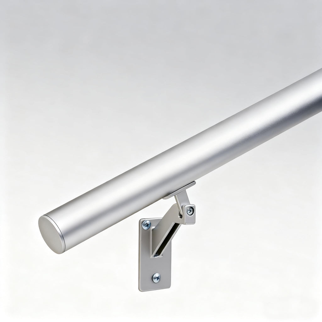 16 FT Handrails Kit for Indoor Outdoor Stairs, Modern Aluminum Handrail Set, 1.4" Diameter Bar, Adjustable 304 Stainless