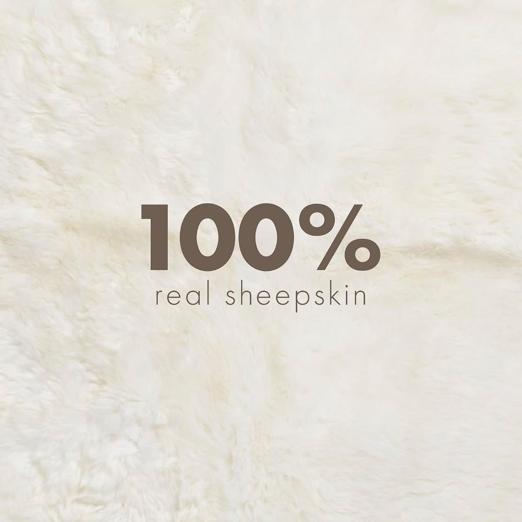 Real Sheepskin Rug 4x6 ft | Sheepskin Rugs and Sofa | Bedside Rugs s | Large Fluffy Rug is Breathable &