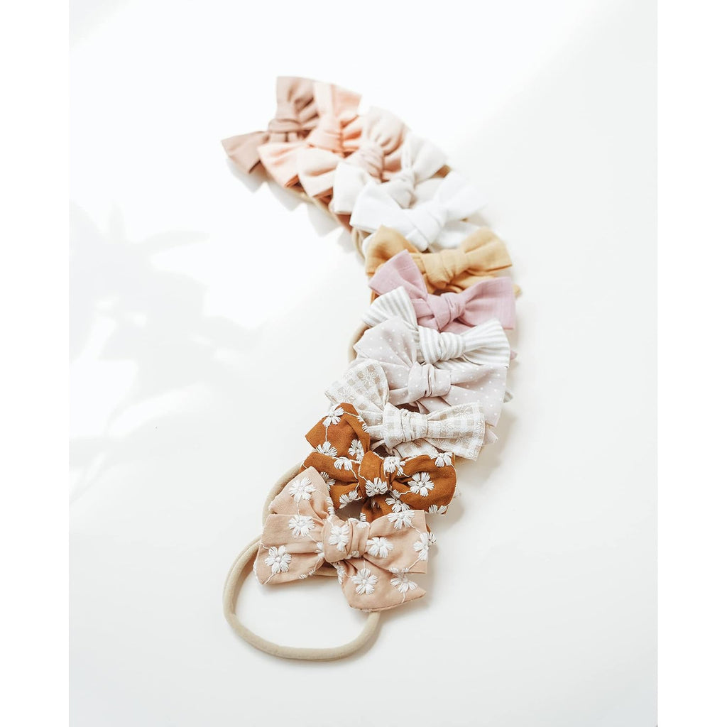 Baby Girl Bows and Headbands, Stretchy Nylon Hairbands Hair Bows