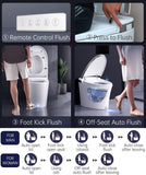 EPLO Luxury Smart Toilet with Auto Open/Close, Foam Dispenser, ADA Comfort Height Heated Seat, Warm Water/Dryer