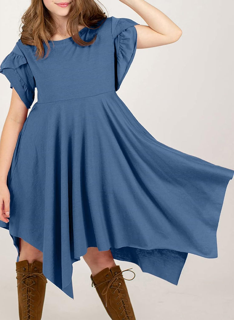 Tween Girls Summer High Low Boho Dresses