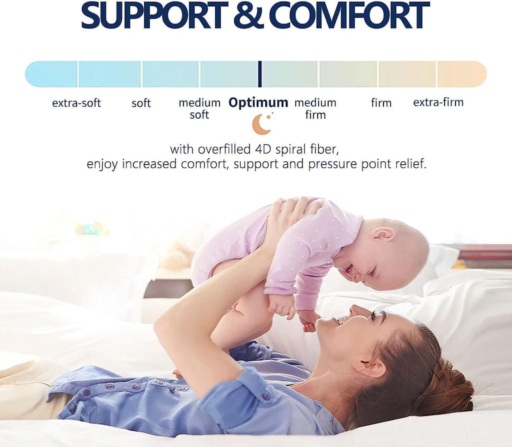 Full Mattress Topper for Back Pain, Thick Mattress Pad Cover | Plush Pillow Top Mattress Topper, Breathable Soft Bed