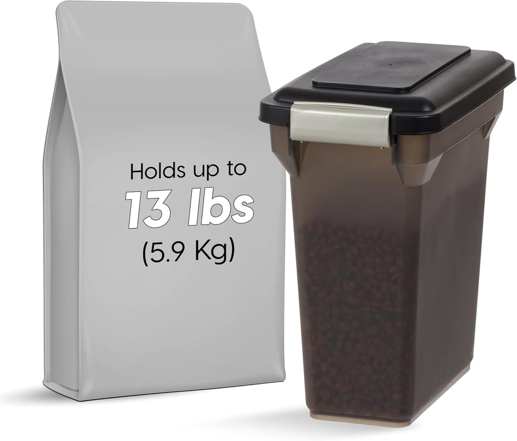 USA Dog Food Storage Container, Up to 13 lbs, Smoke, Made in USA