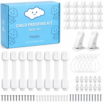 Baby Proofing Kit Basic 38pc - Cabinet Locks & Outlet Covers & More