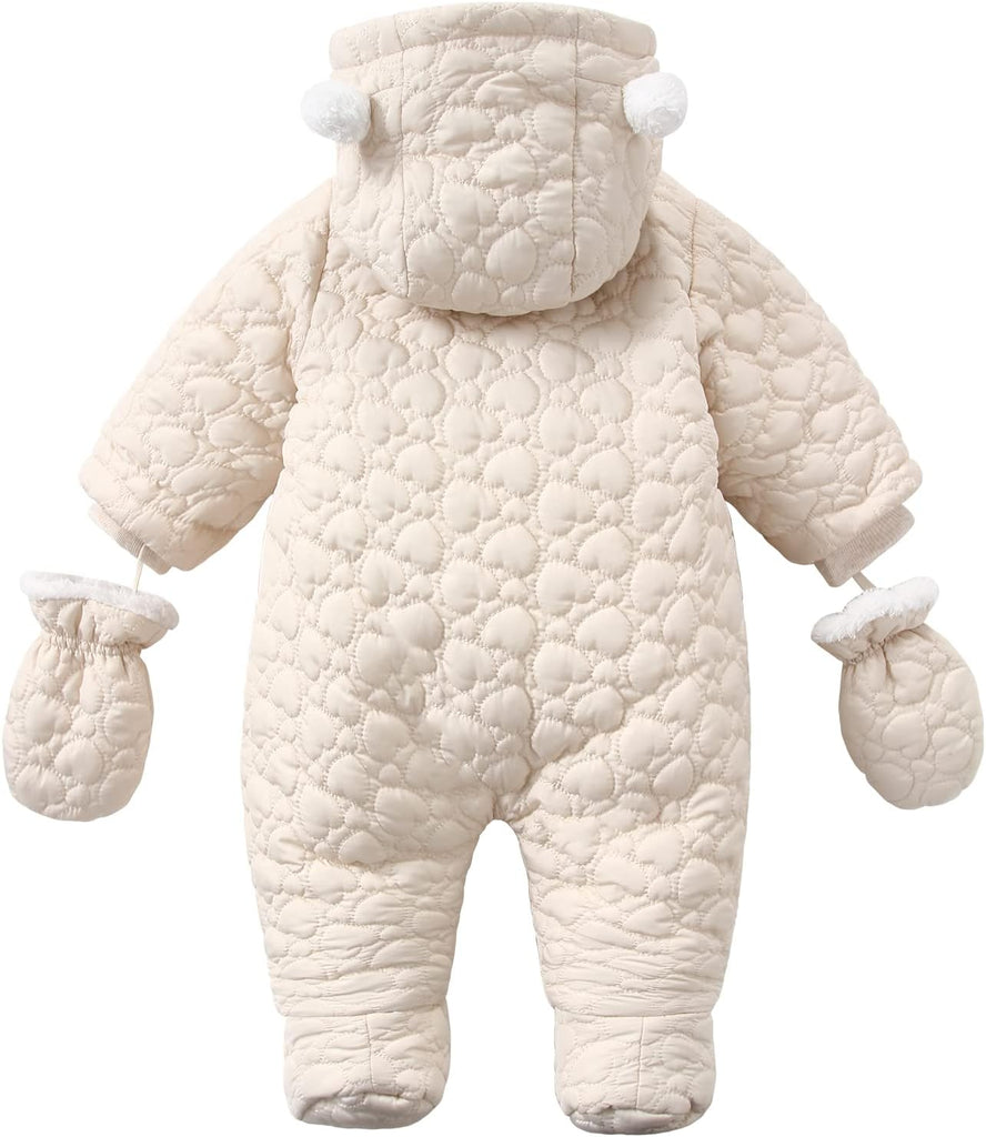 Toddler Snowsuit Baby Winter Clothes Hoodie Fleece Snow Wear Suit