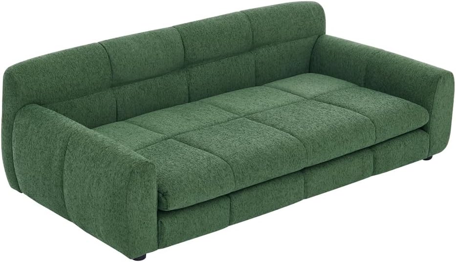 Oversize Pet Bed for Big and Oversized Dogs, Durable Elevated Dog Couch, Modern and Fashionable Linen Fabric, Green