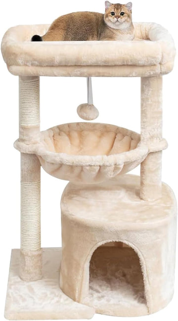 Small Cat Tree for Indoor Cats, Kittens Condo with Scratching Post