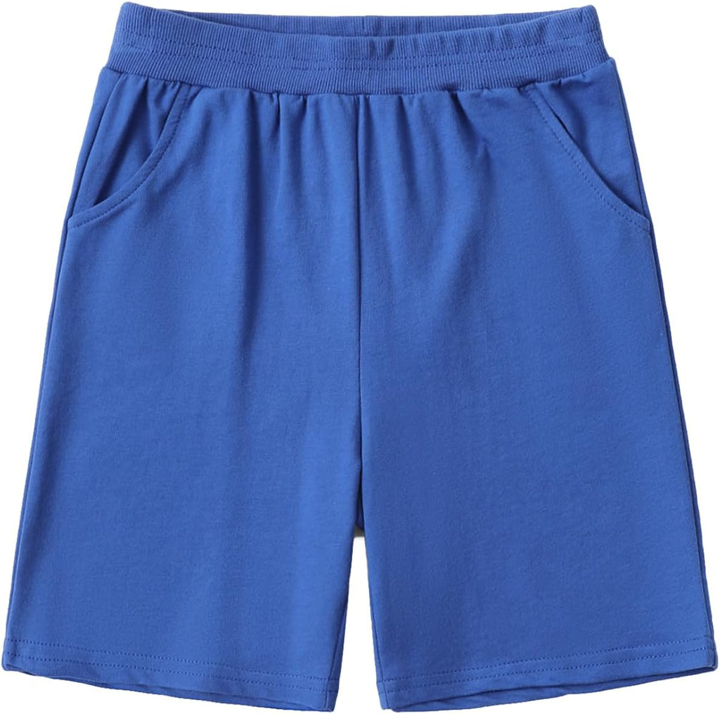 Pack Casual Toddler Boys Cotton Shorts Soft with Pockets Pull-On
