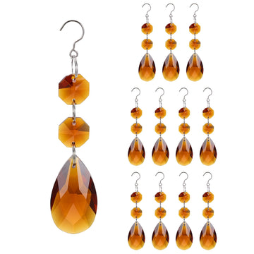 Teardrop Crystal Pendant Drops, Chandelier Crystals with Hook Hanging Beads Prism Pendant Chandelier Decoration 4" &
