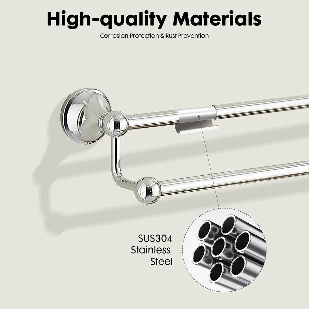 24 inch Double Towel Bar Towel Racks Chrome