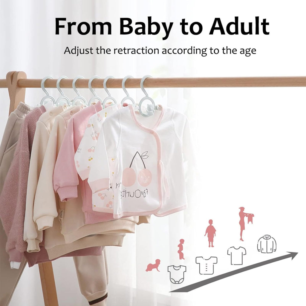 Baby Clothes Hangers 50 Pack, Plastic Kids Hangers Space Saving for Closet