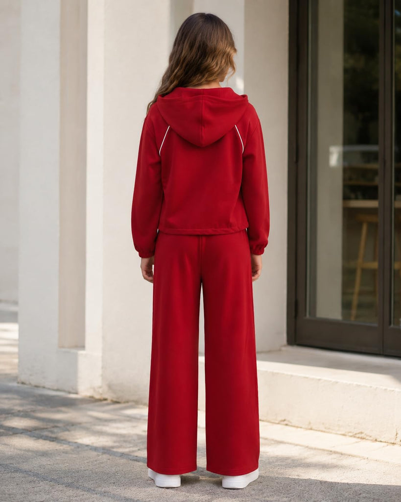 Girls 3 Piece Outfit Set Cami Top & Hoodie Sweatshirt & Sweatants Set