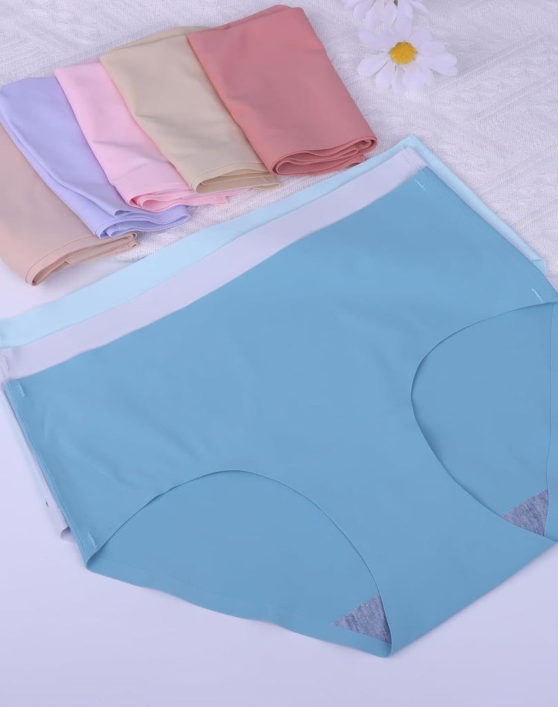 Teen Girls Underwear Seamless Stretch No Show Panties Multi-Pack